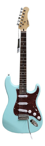 Guitarra Electrica Parquer Strato Con Funda Color Surf