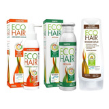 Eco Hair Combo Anticaida Crecimiento Cabello Locion+sham+aco