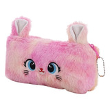 Estuche Lápices Y Cosméticos Gato Peluche Kawaii Para Niñas