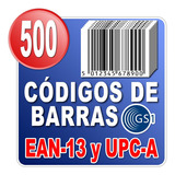 500 Códigos De Barras Ean Y Upc Universal Gs1 Garantizado