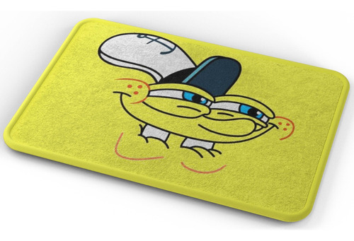 Tapete Bob Esponja Bob Cara Sombrero Baño Lavable 40x60cm