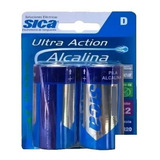 Pilas D Alcalinas 1,5v Blister X 2 Sica No Recargables