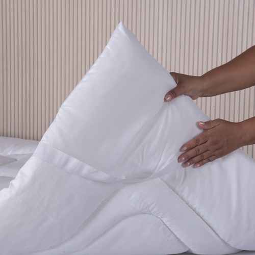 Pillow Top Protetor Colchão Cama Casal 400 Fios Extra Macio