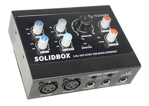 Interface Audio Usb Tecshow Solidbox 4 Entradas Instrumentos