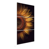 Quadro Decorativo Vertical Flor Girassol Paisagem 3mm