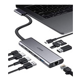 Aukey - Hub Usb C Para Macbook Pro 9 En 2 Triple Pantalla C