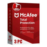 Mcafee 2021 Total Proteccion 3 Años 3 Pc Tecnoarte