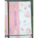 Cuaderno Kawaii Peaches Anotador Tapa Blanda Aesthetic Cute