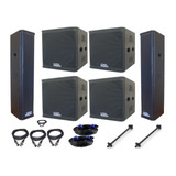 Caixa Ativa Line Array Estereo 6 Caixas Pa Amplificado 7200w