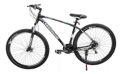 Mountain Bike Lamborghini 217135 R29 M Frenos De Disco Mecánico Cambio Shimano Tz31 Color Negro/blanco Con Pie De Apoyo  