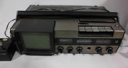 Mini Tv Radio Casetera Sony Vintage 1979 Funciona C Detalle