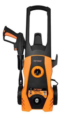 Hidrolavadora Eléctrica Dingqi 1700w 120bar/1750psi 360l/h. Color Naranja Y Negro