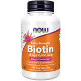 Suplemento Em Cápsula Now  Energy Production Biotin 10 Mg Biotina Biotin 10 Mg Sabor  Without Flavor Em Pote 120 Un