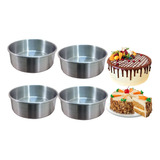 Moldes 22cm  Pasteles Flan Gelatina 4pzs  Alumnio Reforzado