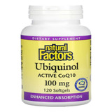 Natural Factors,ubiquinol,coq10 Ativa Qh,100 Mg, 120 Softgel