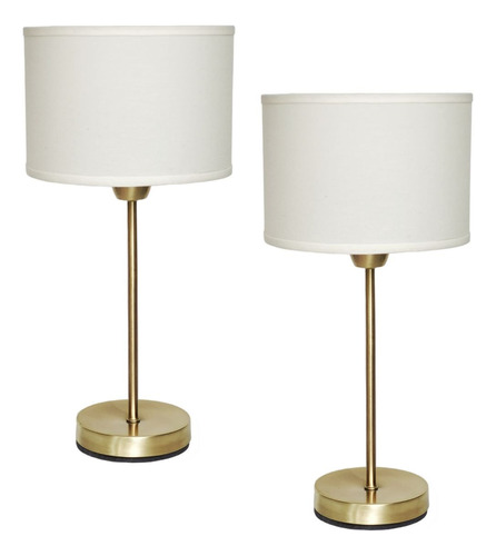 Velador X2 Lampara Escritorio Living Premium Deco + Pantalla