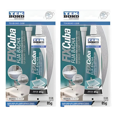 Kit C\u002F2 Cola Adesiva Fixcuba Branco 85g Tekbond | MercadoLivre