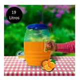 Set 2 Dispensador Agua Fresca Vitrolero Fiesta Dh 19 Lt