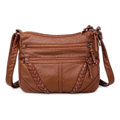 Bandolera Pocket Elves Marrón Cuero Sintético Correa Ajustable Mujer Adultos | MercadoLibre
