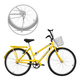 Bicicleta Retro Feminina Aro 26 Wave Com Cestinha V-brake