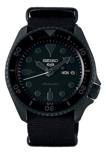 Reloj Srpd79 Seiko Sports 5 Para Hombre, Negro, 42,5 Mm, Ace