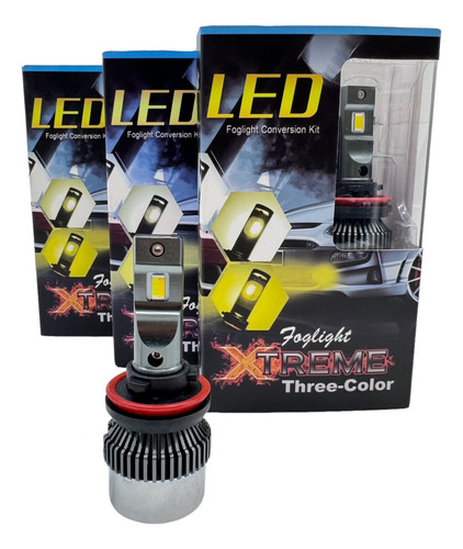 Cree Led Triple Color Neblina  12/24v Blanco Ámbar Calido 