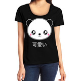 Remera Vestir Oso Panda Mujer Kawaii Anime