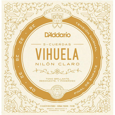 Daddario Mv10n Juego Cuerdas P\u002F Vihuela Nylon Tensión Normal | Envío gratis