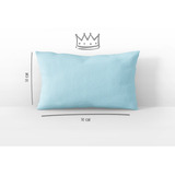 Fronha Travesseiro King 50x90 Cm Malha Azul Arrumadinho