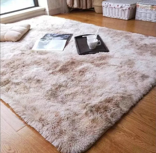 Alfombras Peludas Livianas 200x240 Cm  Beige Jaspeada