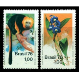 Mono - Orquídea - Brasil 1976 - Serie Mint - Yv 1195-6