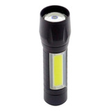 Mini Linterna Led Recargable Luz Zoom Largo Alcance Color De La Linterna Negro Color De La Luz Blanco