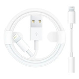 Cable Y Adaptador Audífonos Compatible iPhone 8 X 11 12 Pro