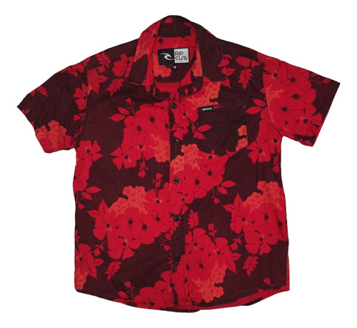 Camisa Hawaiana Flores Infantil Rip Curl Talle 10 