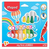 Caneta Hidrografica Coloridas Colorpeps Jumbo 12 Cores