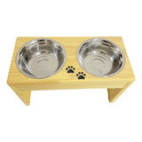 Comedouro Duplo Para Cachorros Pote Inox - G