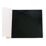 100 Hojas De Papel Foil Negros Para Artesanias (8 X 8,5 Cm)