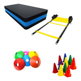 Kit Treino Agilidade C/ Escada + Step Em Eva + Cone + Prato