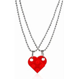 Collares Corazón Lego Cadenas Acero Inoxidable