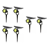 Kit. 06 Luminária Solar 5w Espeto Jardim 12h Super Led