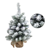 Arvore De Natal Pinheiro Nevada Luxo Verde 45cm 41 Galhos