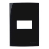 Linha Sleek Ebony Placa 4x2 P/ 1 Módulo Cor Preto