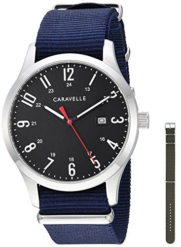 Caravelle Diseñado Por El Reloj Del Cuarzo Del Acero Inoxida