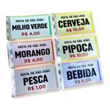 2000 Fichas Bar Personalizado Ticket  Bar Festas Consumação 