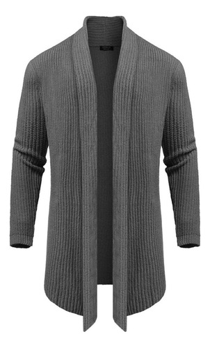 Saco Sueter Cardigan Casual Largo Abierto For Hombre