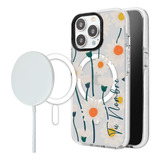 Funda Para iPhone Magsafe Para Mujer Nombre Flores Margarita