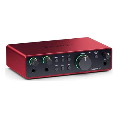 Interfaz De Audio Usb-c Focusrite Scarlett De Cuarta Generac Rojo