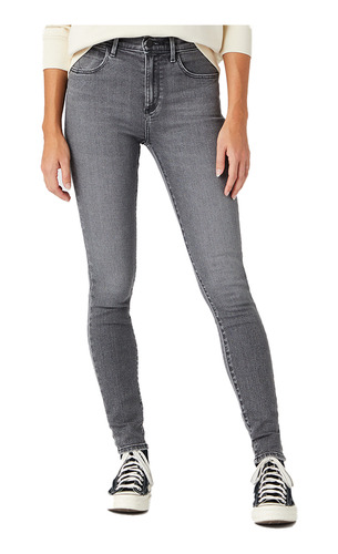 Jeans Mujer Tiro Alto Skinny High Fit Vintage Grey