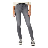 Jeans Mujer Tiro Alto Skinny High Fit Vintage Grey