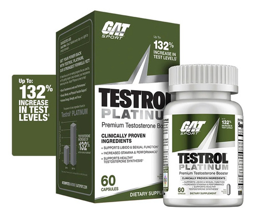 Gat Testrol Platinum 60 Tabletas Booster Testosterona Sf Tt8